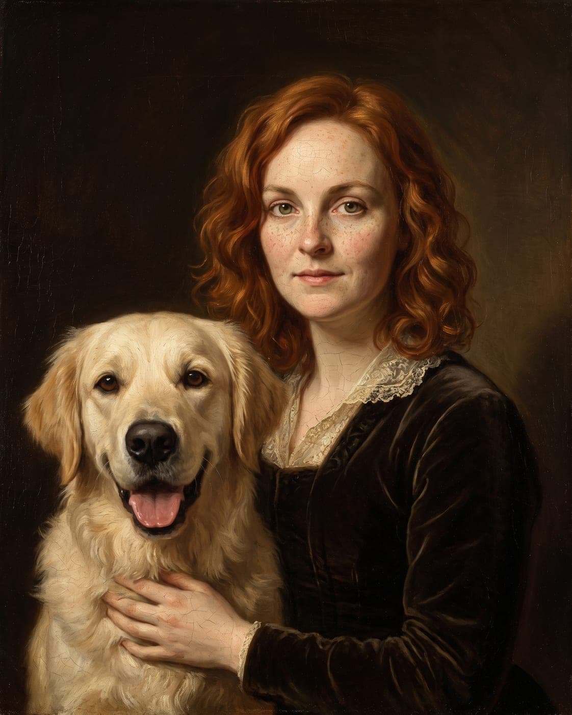 Painted — The two of you as an old oil painting.