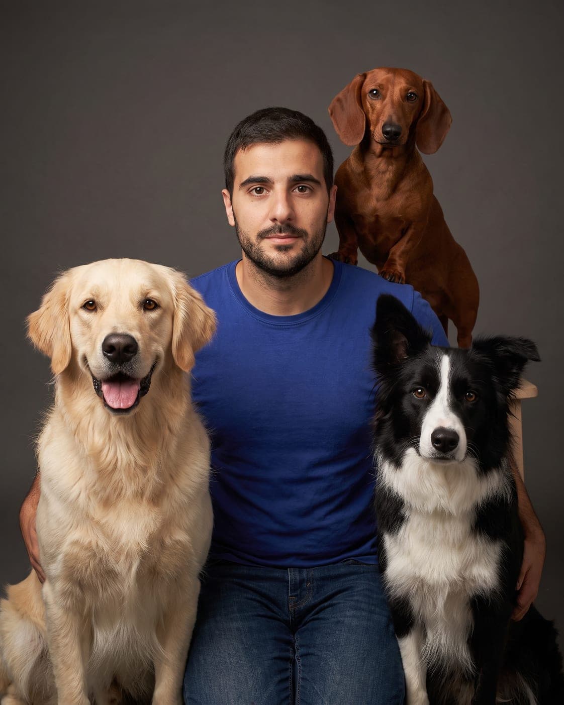 The pack — You and all of them, arranged like a team photograph.